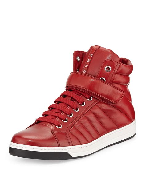 prada sport red|red high top prada.